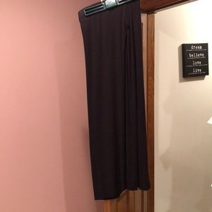 Black maxi skirt with slit